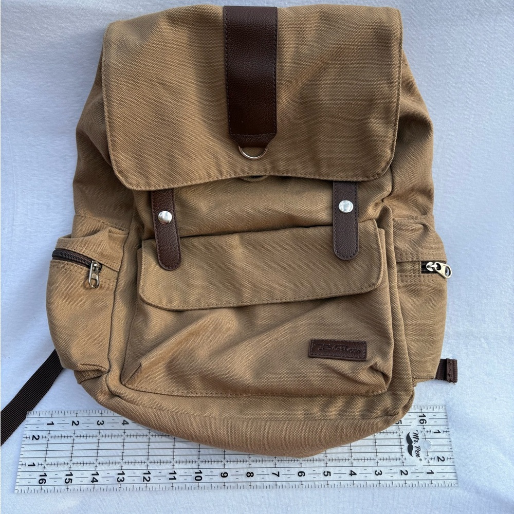 Canvas Brown Men's Backpack
